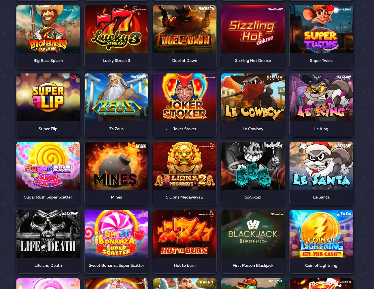 Panel logowania Vinyl casino online